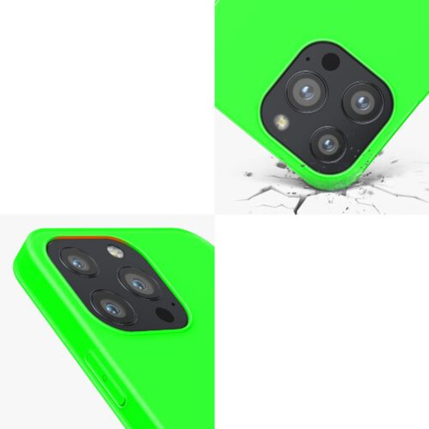 Husa pentru Apple iPhone 13 Pro, Silicon, Verde, 55957.44, Kwmobile fotografia produsului View 5 L