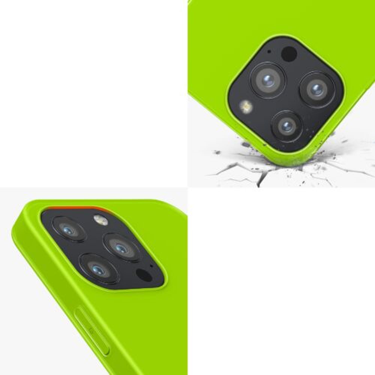 Husa pentru Apple iPhone 13 Pro, Silicon, Verde, 55957.75, Kwmobile fotografia produsului View 8 L