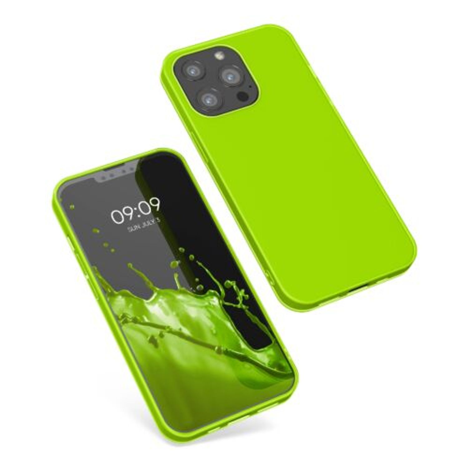 Husa pentru Apple iPhone 13 Pro, Silicon, Verde, 55957.75, Kwmobile fotografia produsului View 2 L
