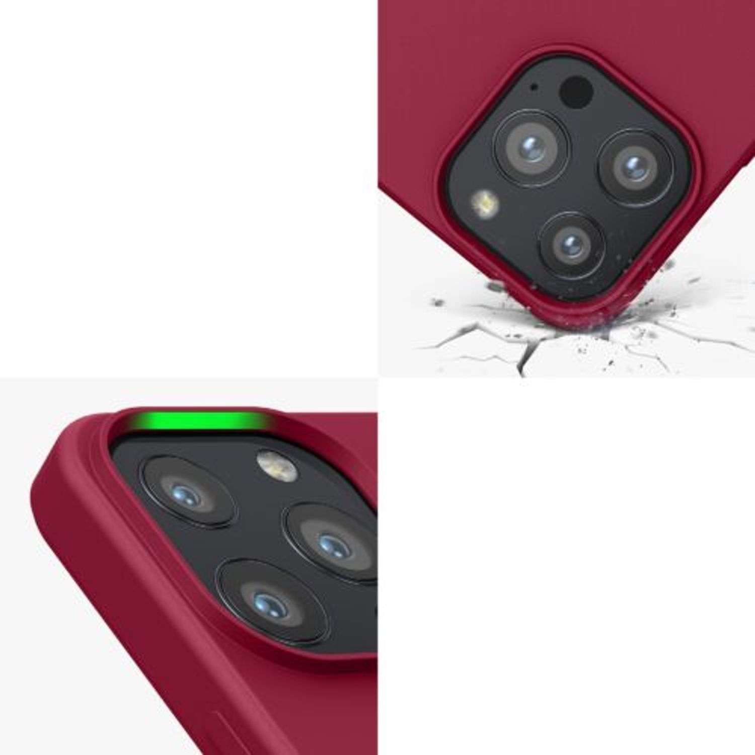 Husa pentru Apple iPhone 13 Pro, Silicon, Rosu, 55962.229, Kwmobile fotografia produsului View 9 L