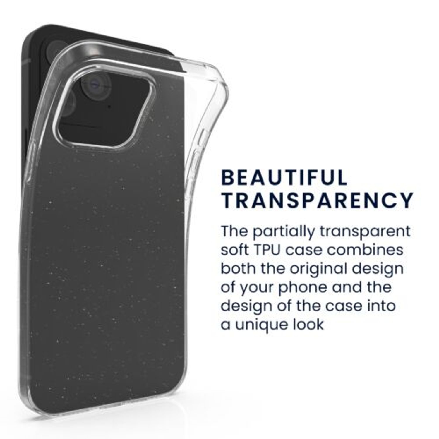 Husa pentru Apple iPhone 13 Pro, Silicon, Transparent, 56799.01, Kwmobile fotografia produsului View 3 L