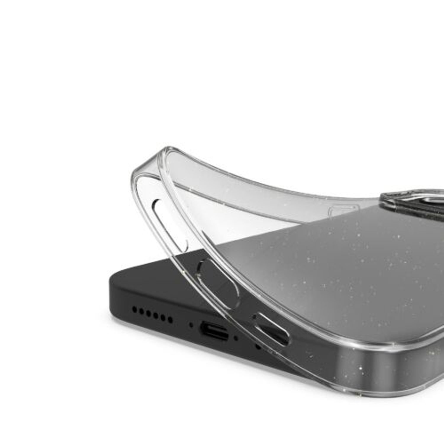 Husa pentru Apple iPhone 13 Pro, Silicon, Transparent, 56799.01, Kwmobile fotografia produsului View 8 L