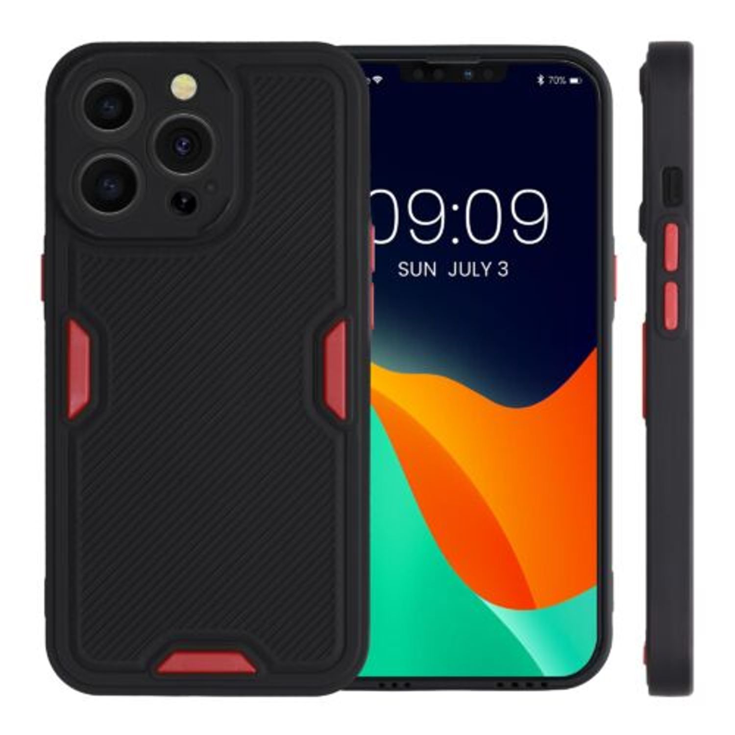 Husa pentru Apple iPhone 13 Pro, Silicon, Negru, 56702.01, Kwmobile fotografia produsului View 2 L