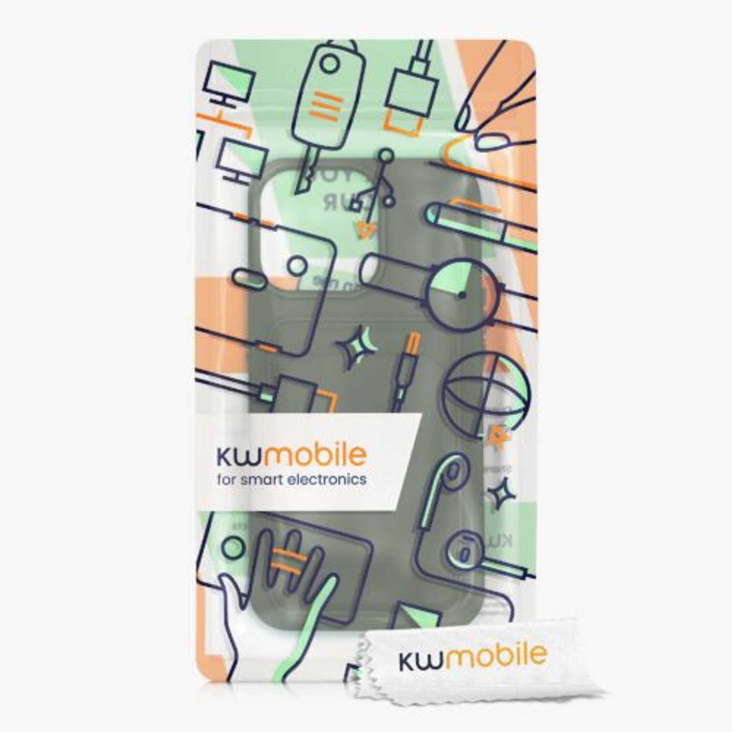 Husa pentru Apple iPhone 13 Pro, Silicon, Verde, 55969.80, Kwmobile fotografia produsului View 7 L