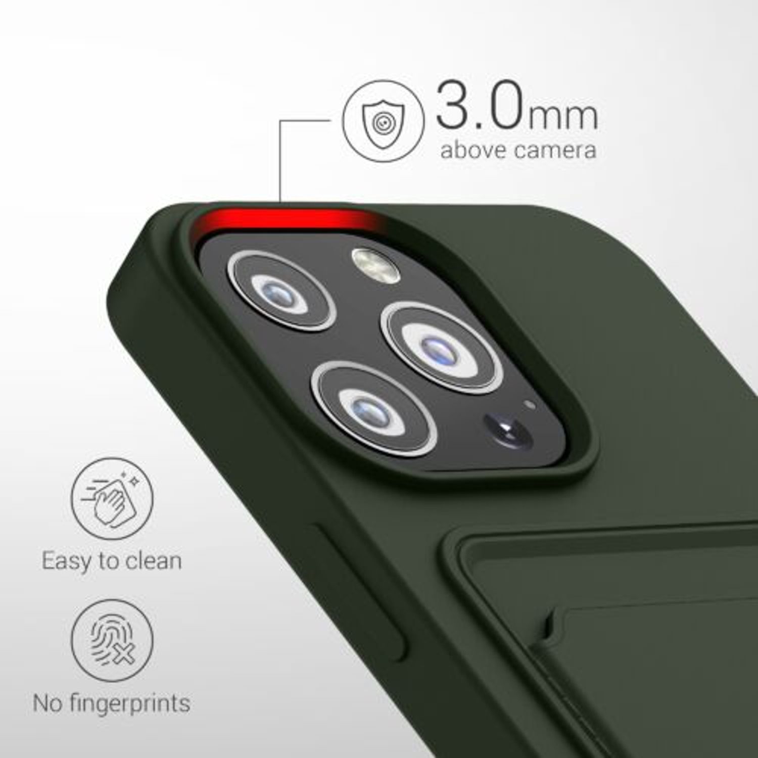 Husa pentru Apple iPhone 13 Pro, Silicon, Verde, 55969.80, Kwmobile fotografia produsului View 5 L