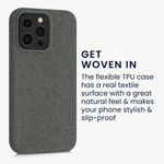 Husa pentru Apple iPhone 13 Pro, Textil, Gri, 56772.22, Kwmobile fotografia produsului View 4 S