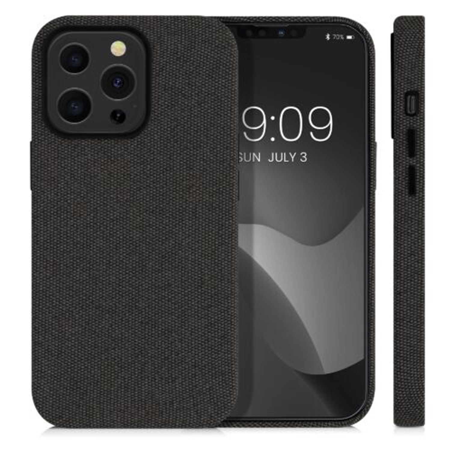 Husa pentru Apple iPhone 13 Pro, Textil, Gri, 56772.19, Kwmobile fotografia produsului View 2 L