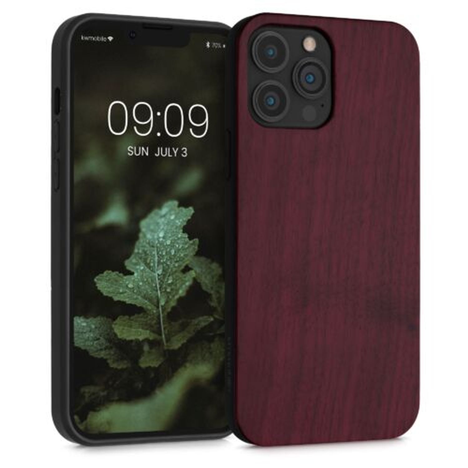 Husa pentru Apple iPhone 13 Pro Max, Lemn, Rosu, 55981.20, Kwmobile fotografia produsului