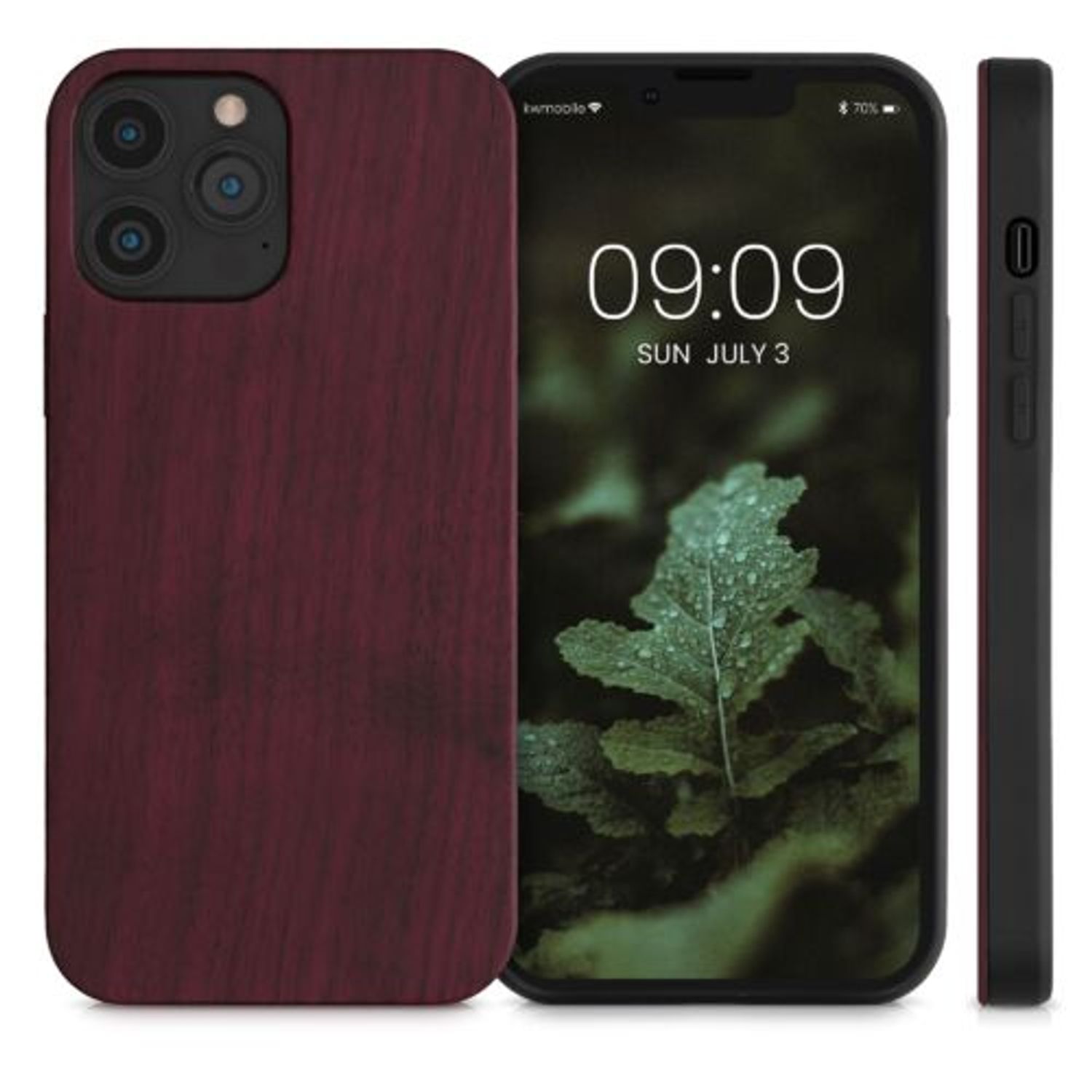 Husa pentru Apple iPhone 13 Pro Max, Lemn, Rosu, 55981.20, Kwmobile fotografia produsului View 2 L