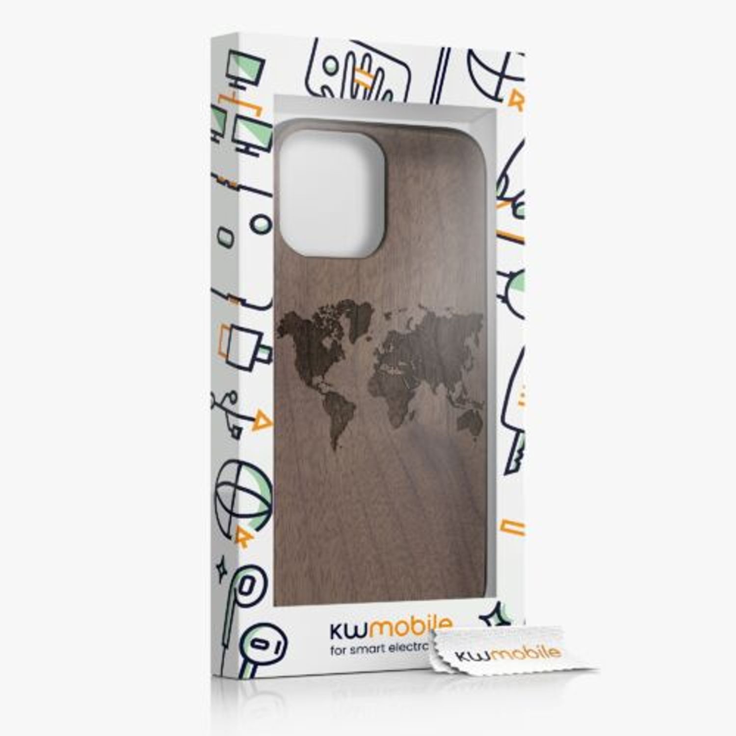 Husa pentru Apple iPhone 13 Pro Max, Lemn, Maro, 55980.03, Kwmobile fotografia produsului View 3 L