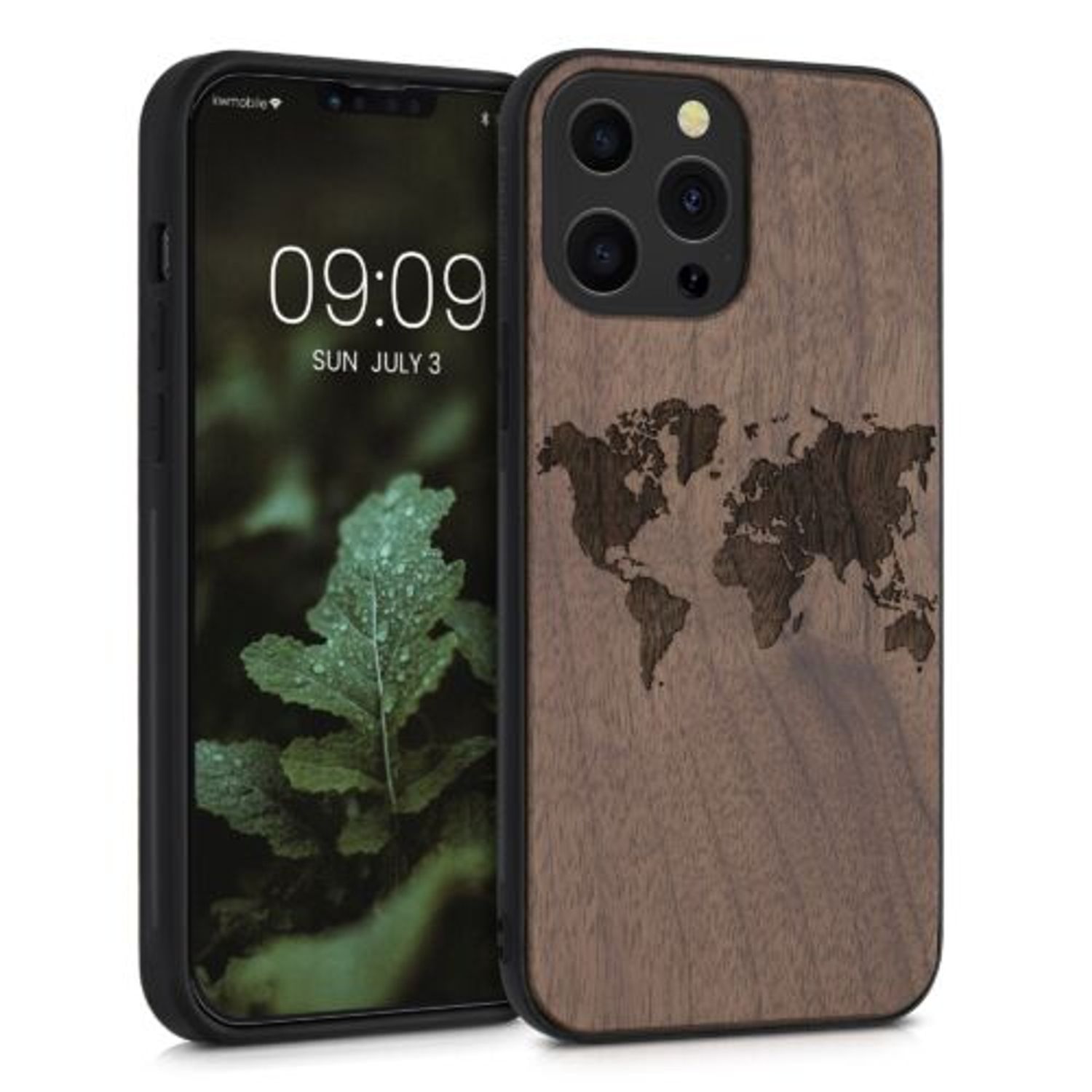 Husa pentru Apple iPhone 13 Pro Max, Lemn, Maro, 55980.03, Kwmobile fotografia produsului