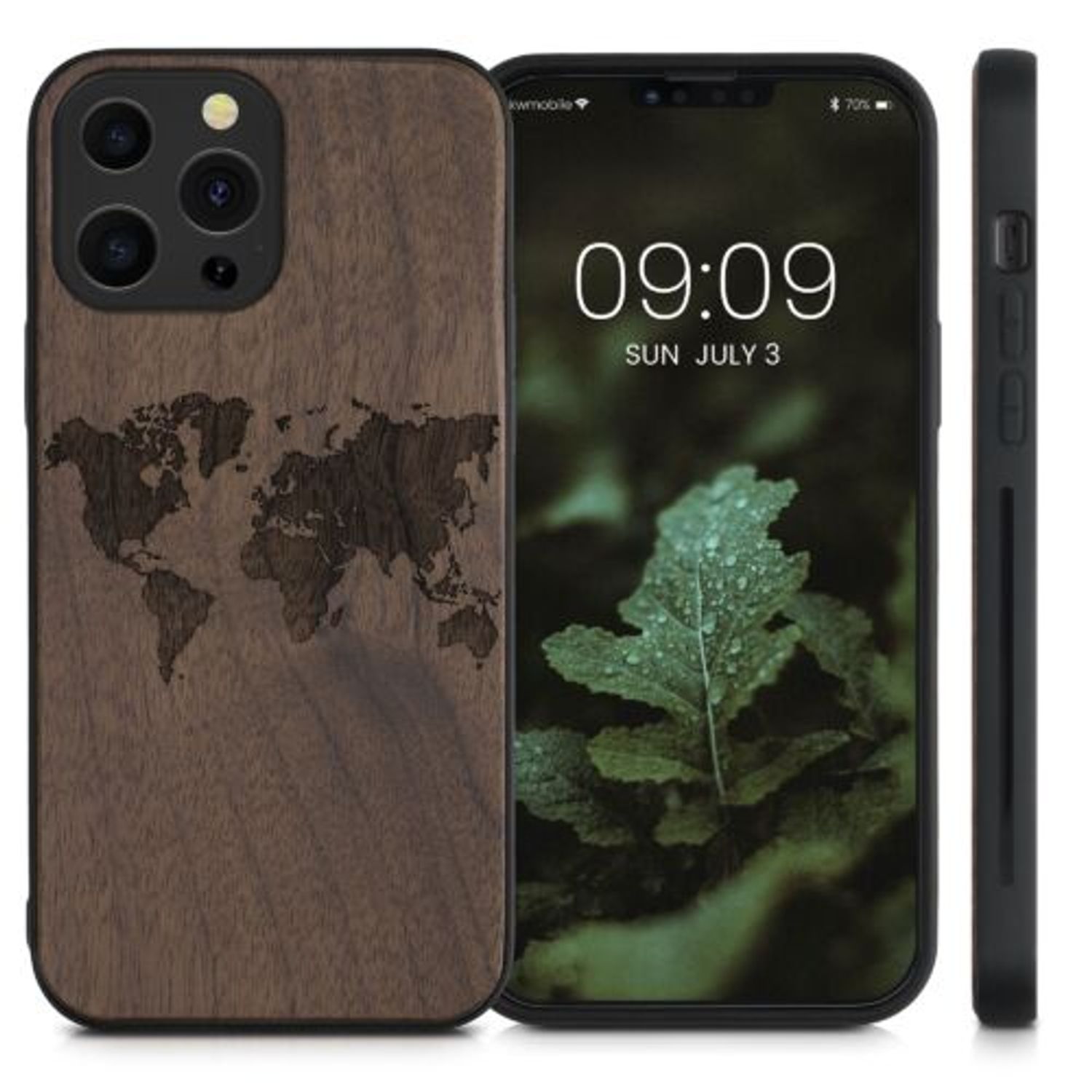 Husa pentru Apple iPhone 13 Pro Max, Lemn, Maro, 55980.03, Kwmobile fotografia produsului View 2 L