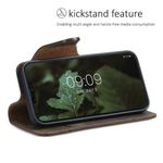 Husa pentru Apple iPhone 13 Pro Max, Piele naturala, Maro, 56778.05, kalibri fotografia produsului View 5 S