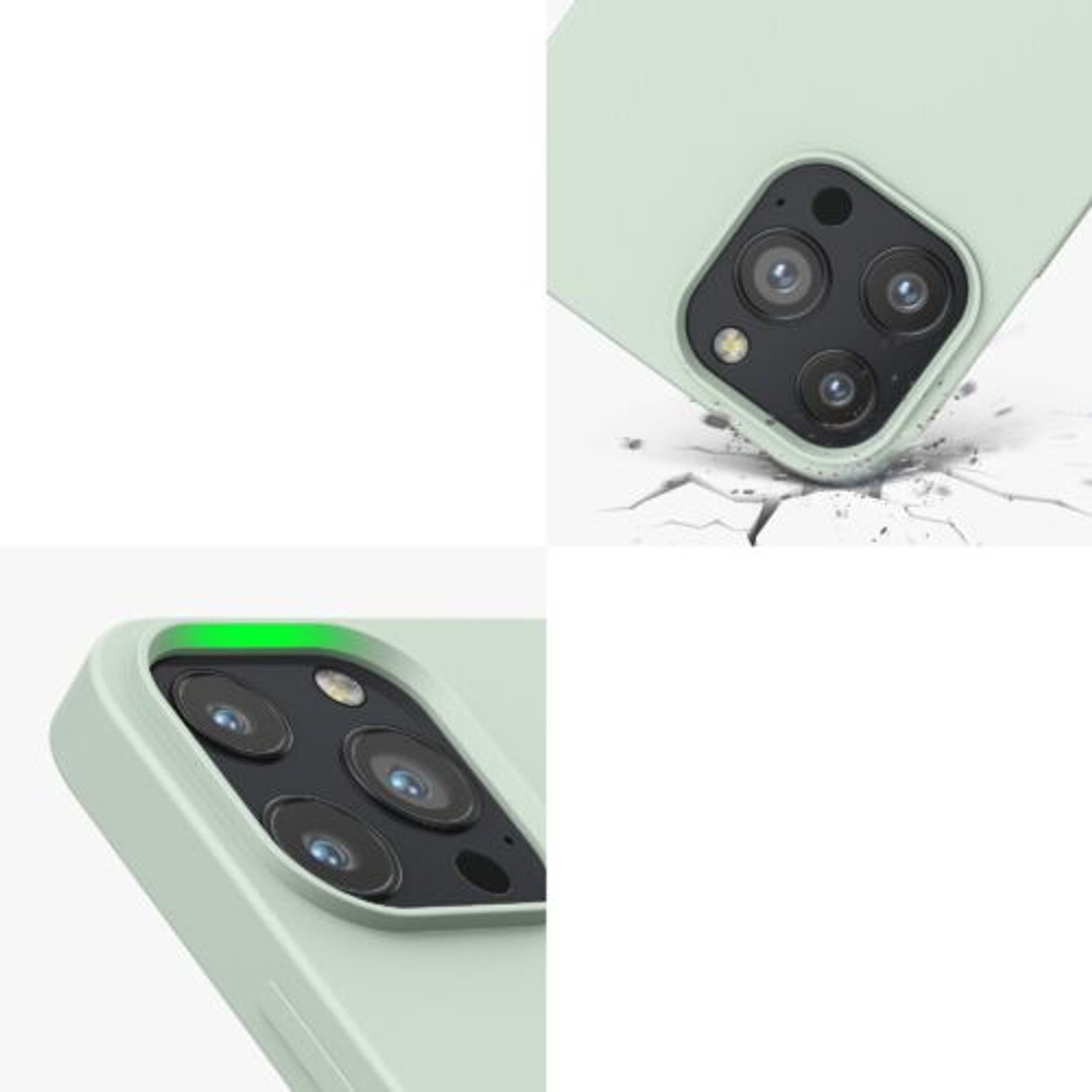 Husa pentru Apple iPhone 13 Pro Max, Silicon, Verde, 56561.200, Kwmobile fotografia produsului View 11 L
