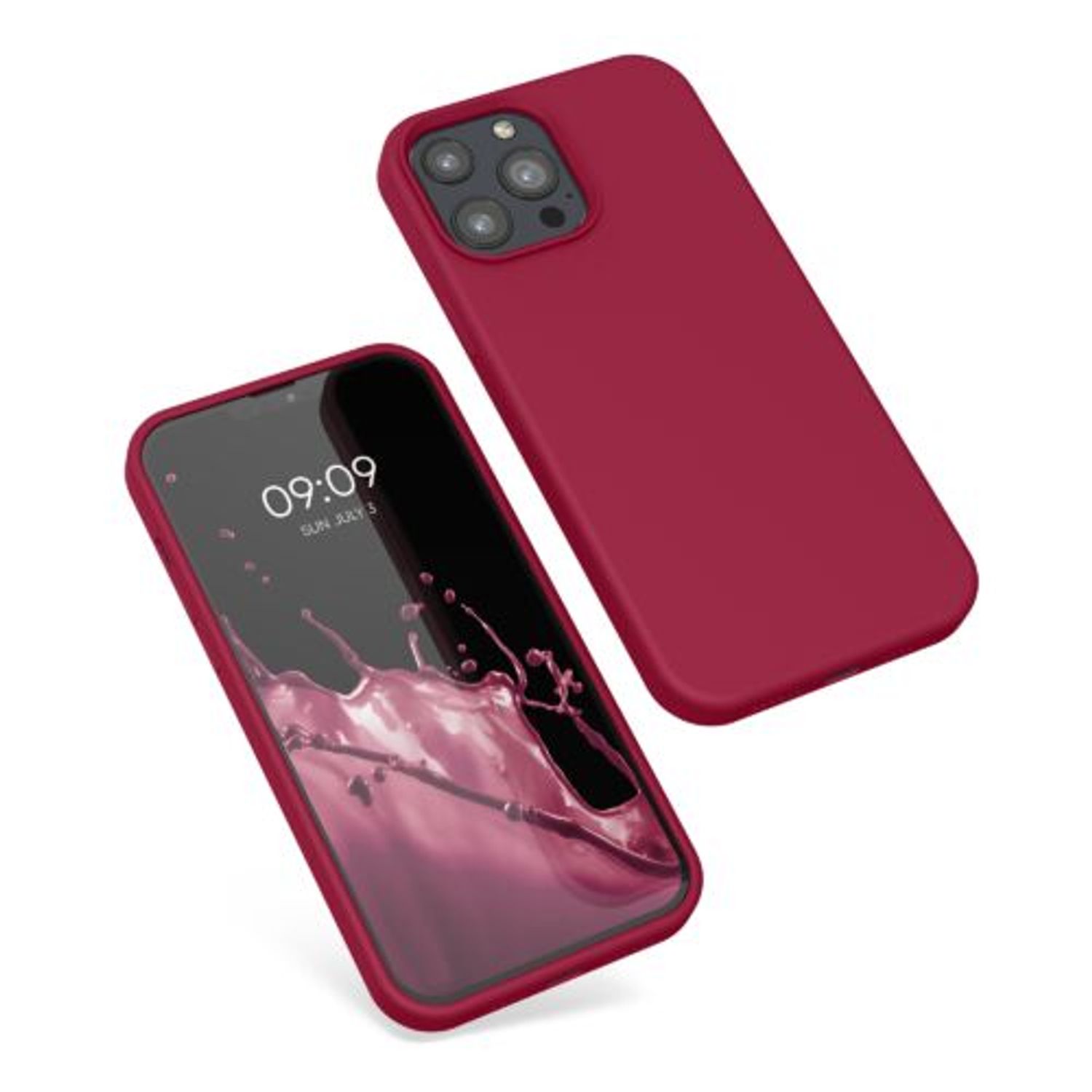 Husa pentru Apple iPhone 13 Pro Max, Silicon, Rosu, 55881.229, Kwmobile fotografia produsului View 3 L