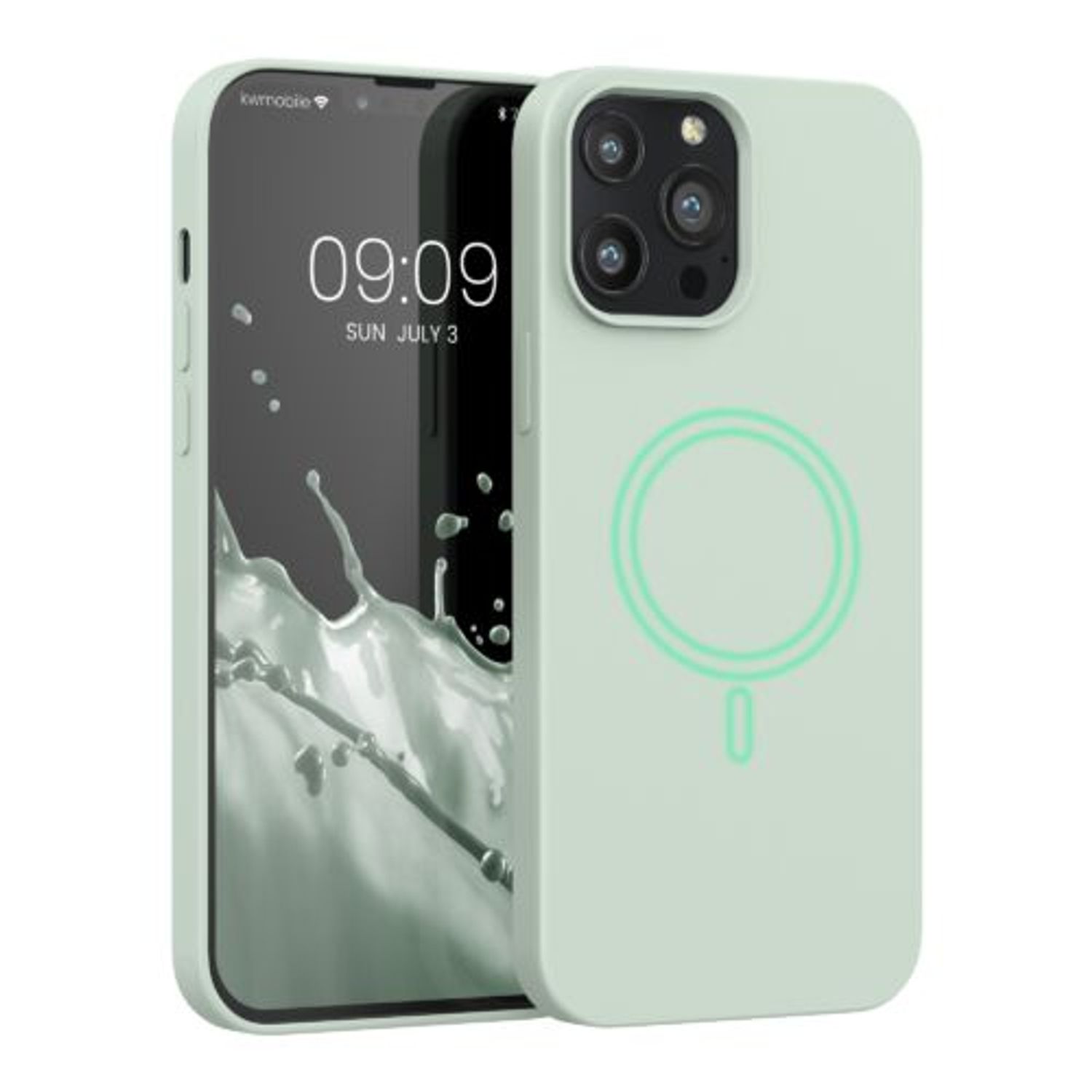 Husa pentru Apple iPhone 13 Pro Max, Silicon, Verde, 56561.200, Kwmobile fotografia produsului