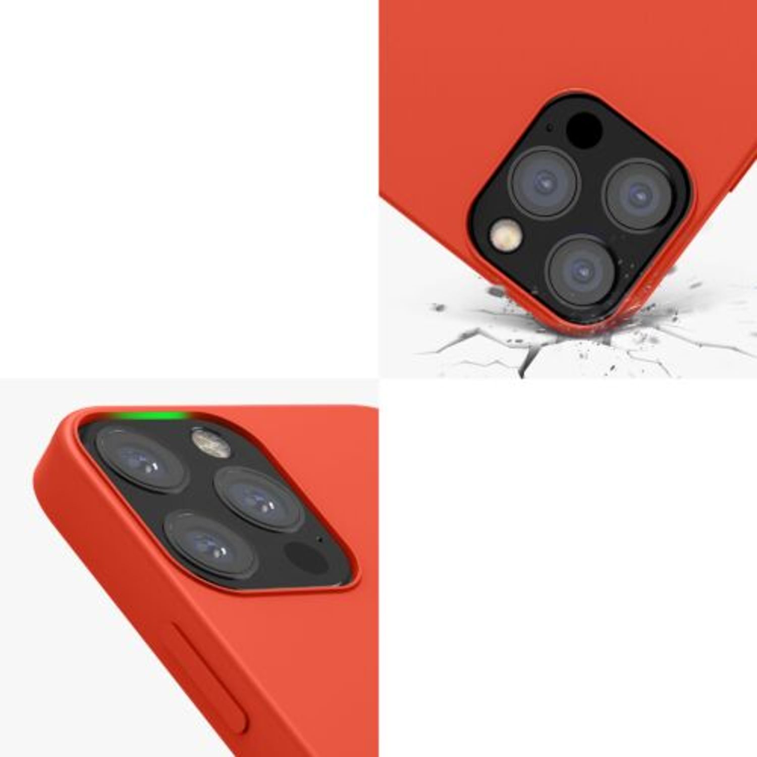 Husa pentru iPhone 12/iPhone 12 Pro, Silicon, Rosu, 52641.218 fotografia produsului View 2 L