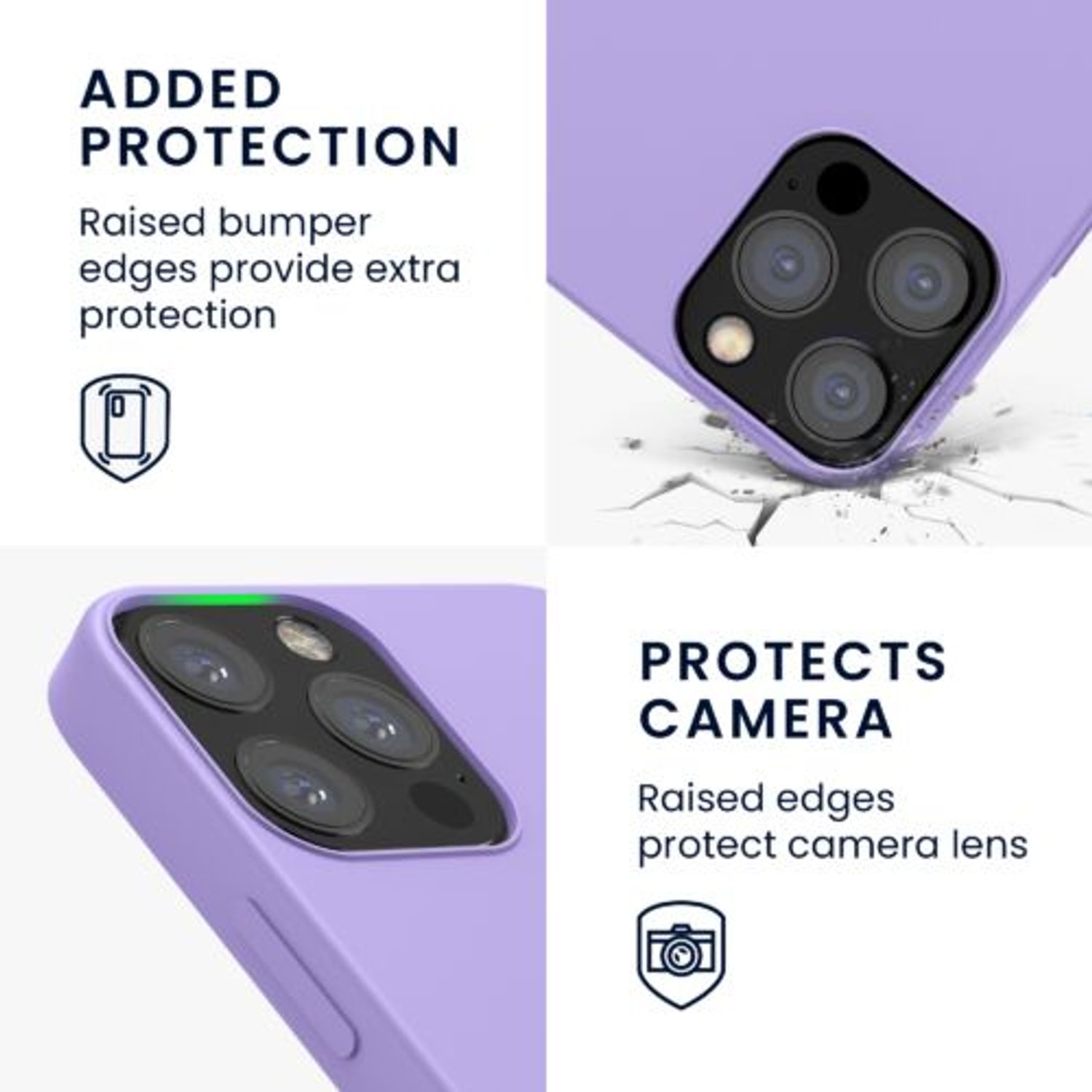 Husa pentru iPhone 12/iPhone 12 Pro, Silicon, Mov, 52641.222 fotografia produsului View 4 L