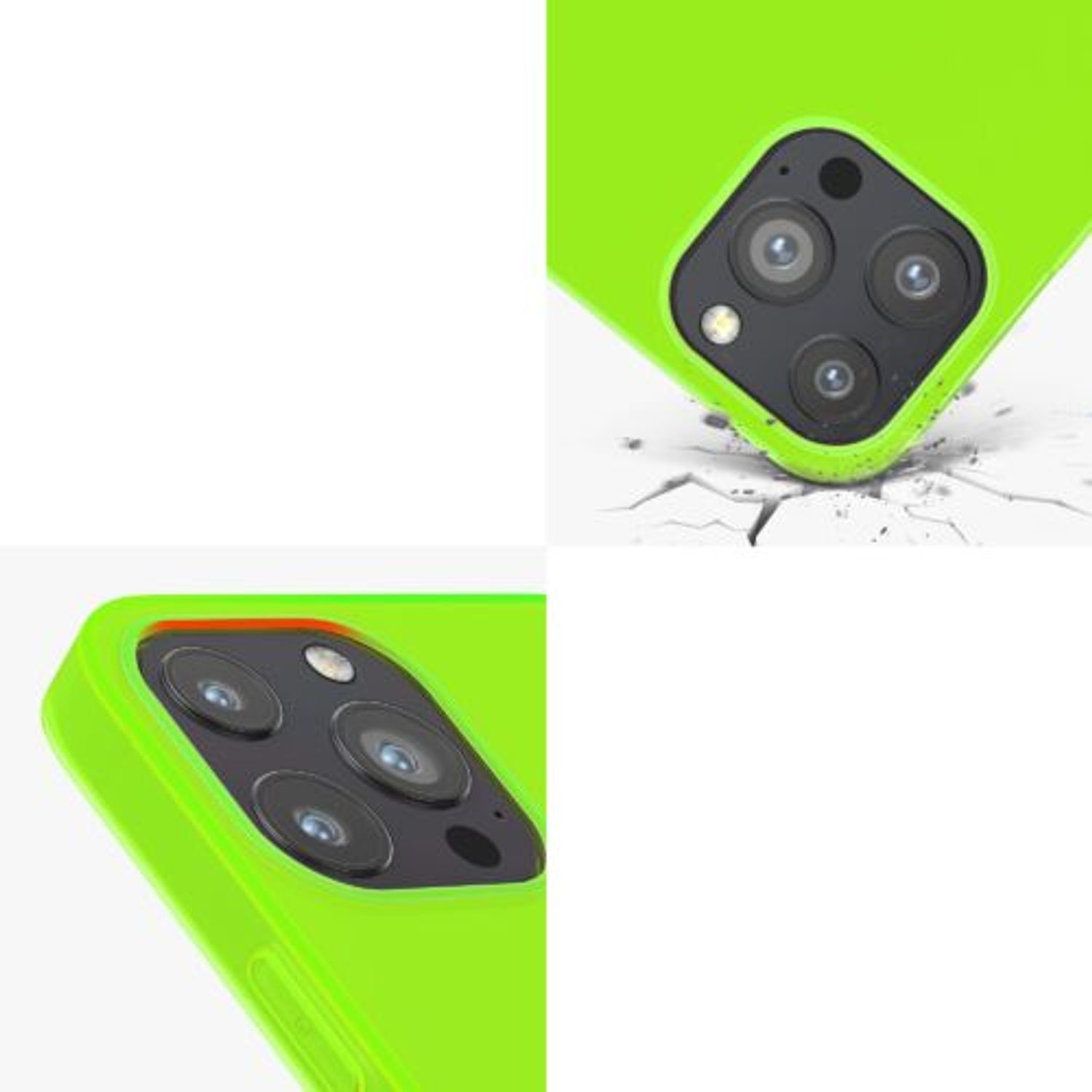 Husa pentru Apple iPhone 13 Pro Max, Silicon, Verde, 55970.75, Kwmobile fotografia produsului View 7 L