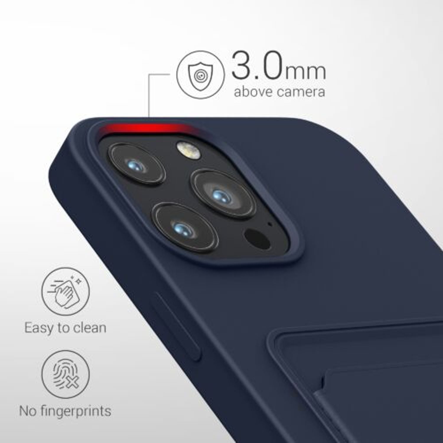Husa pentru Apple iPhone 13 Pro Max, Silicon, Albastru, 55982.17, Kwmobile fotografia produsului View 4 L