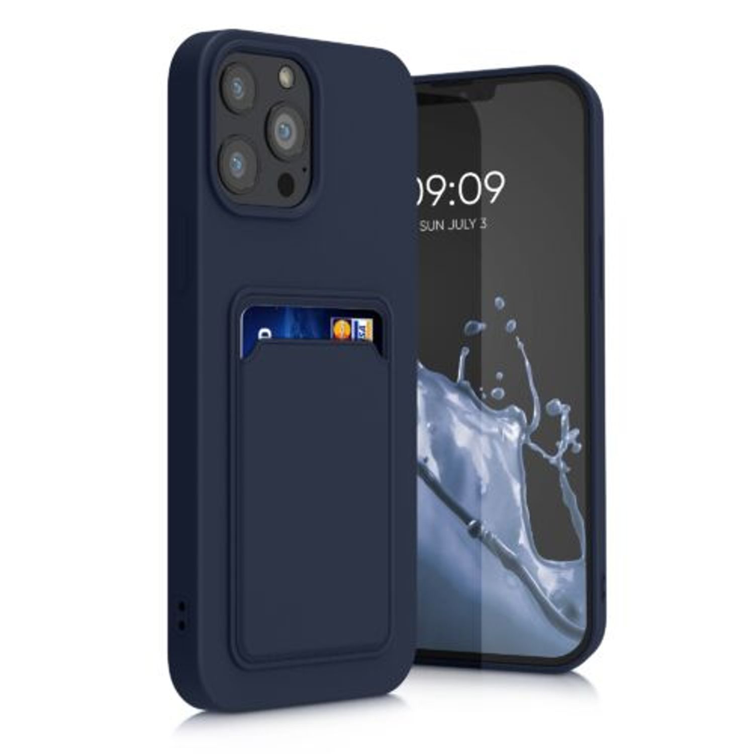 Husa pentru Apple iPhone 13 Pro Max, Silicon, Albastru, 55982.17, Kwmobile fotografia produsului View 8 L