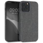 Husa pentru Apple iPhone 13 Pro Max, Textil, Gri, 56773.22, Kwmobile fotografia produsului