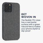 Husa pentru Apple iPhone 13 Pro Max, Textil, Gri, 56773.22, Kwmobile fotografia produsului View 4 S