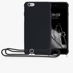 Husa pentru Apple iPhone 6 Plus/iPhone 6s Plus, Silicon, Negru, 56274.01, Kwmobile fotografia produsului View 7 S