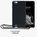 Husa pentru Apple iPhone 6 Plus/iPhone 6s Plus, Silicon, Negru, 56274.01, Kwmobile fotografia produsului View 3 S