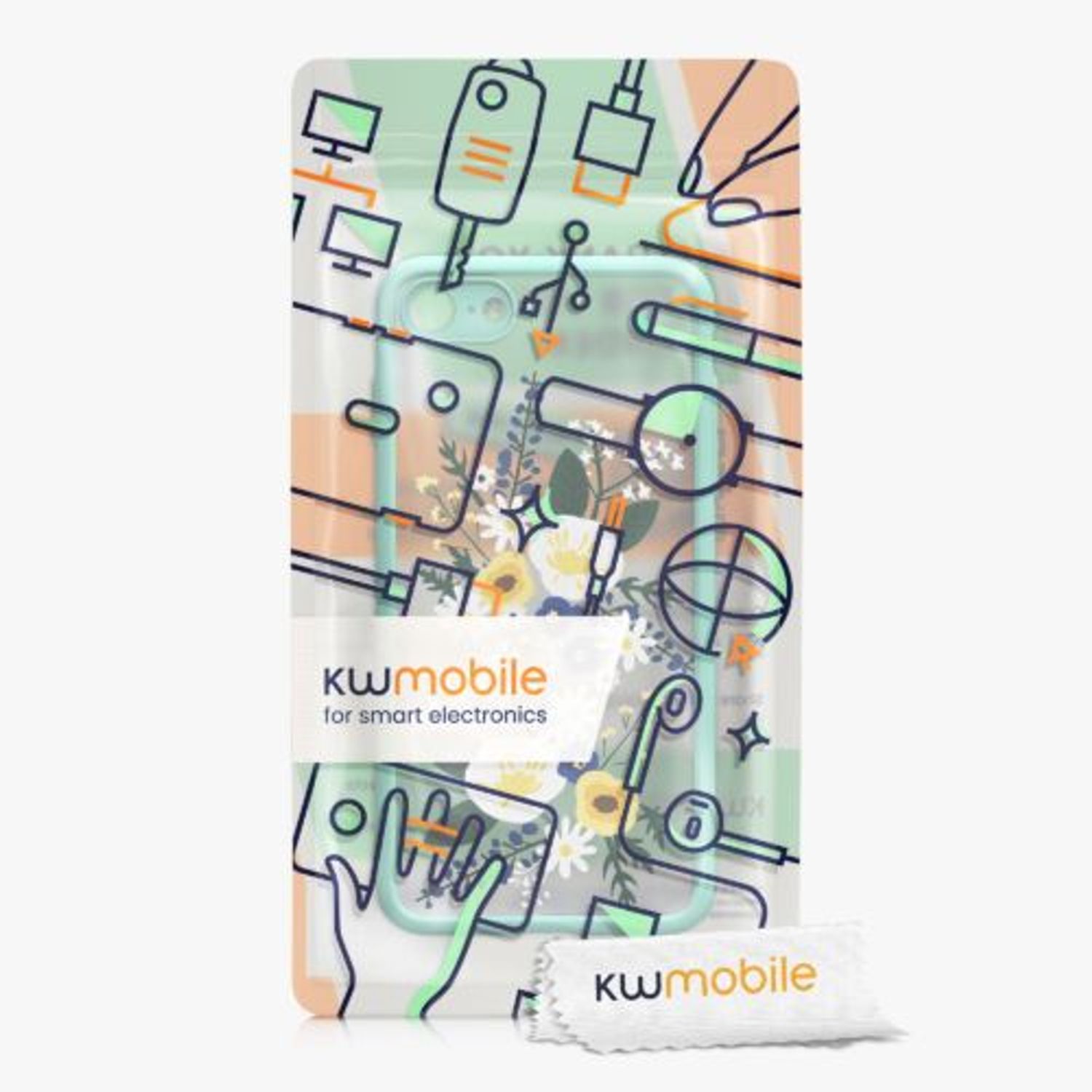 Husa pentru Apple iPhone 8/iPhone 7/iPhone SE 2, Silicon, Multicolor, 56493.01, Kwmobile fotografia produsului View 8 L