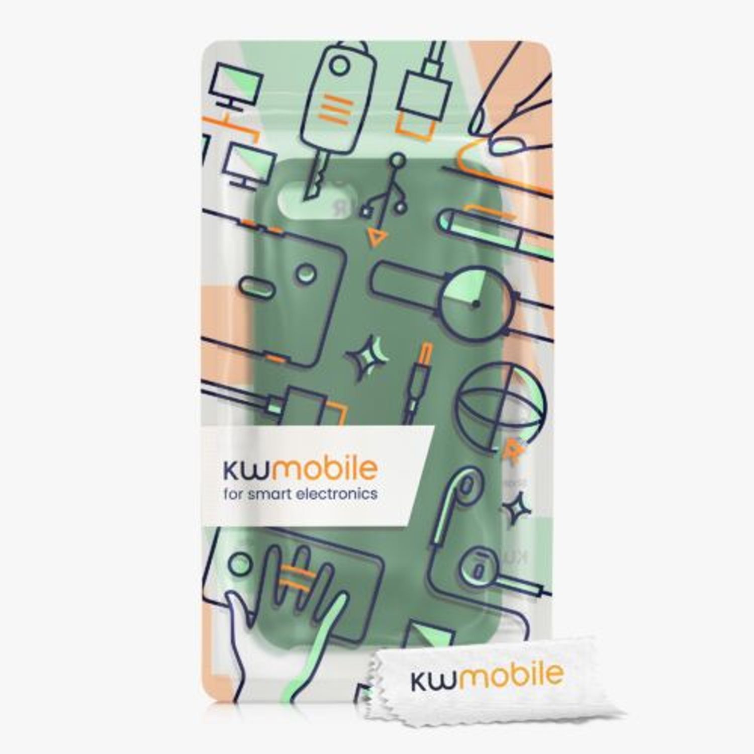 Husa pentru Apple iPhone 8/iPhone 7/iPhone SE 2, Silicon, Verde, 40225.227, Kwmobile fotografia produsului View 8 L