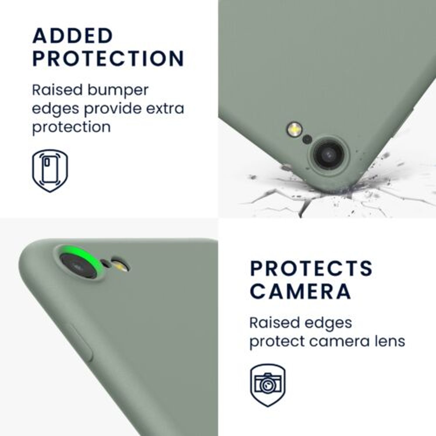 Husa pentru Apple iPhone 8/iPhone 7/iPhone SE 2, Silicon, Verde, 49979.172, Kwmobile fotografia produsului View 4 L