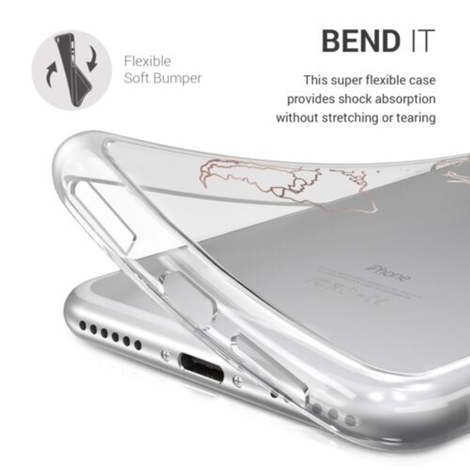 Husa pentru Apple iPhone 8/iPhone 7/iPhone SE 2, Silicon, Transparent, 51618.07, Kwmobile fotografia produsului View 4 L