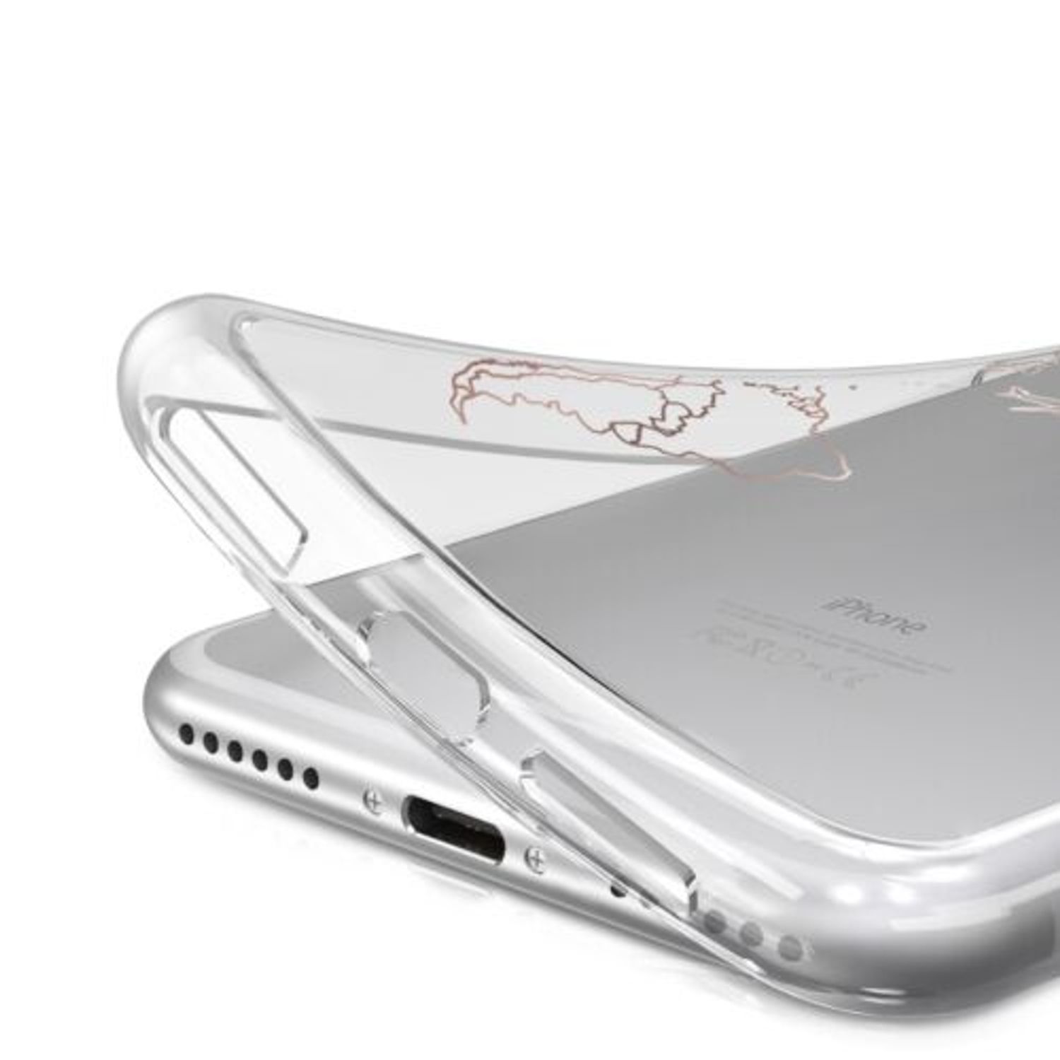 Husa pentru Apple iPhone 8/iPhone 7/iPhone SE 2, Silicon, Transparent, 51618.07, Kwmobile fotografia produsului View 8 L