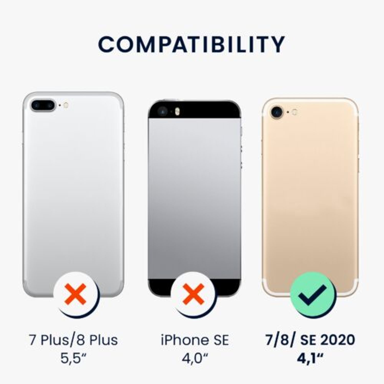 Husa pentru Apple iPhone 8/iPhone 7/iPhone SE 2, Silicon, Multicolor, 56805.01, Kwmobile fotografia produsului View 6 L