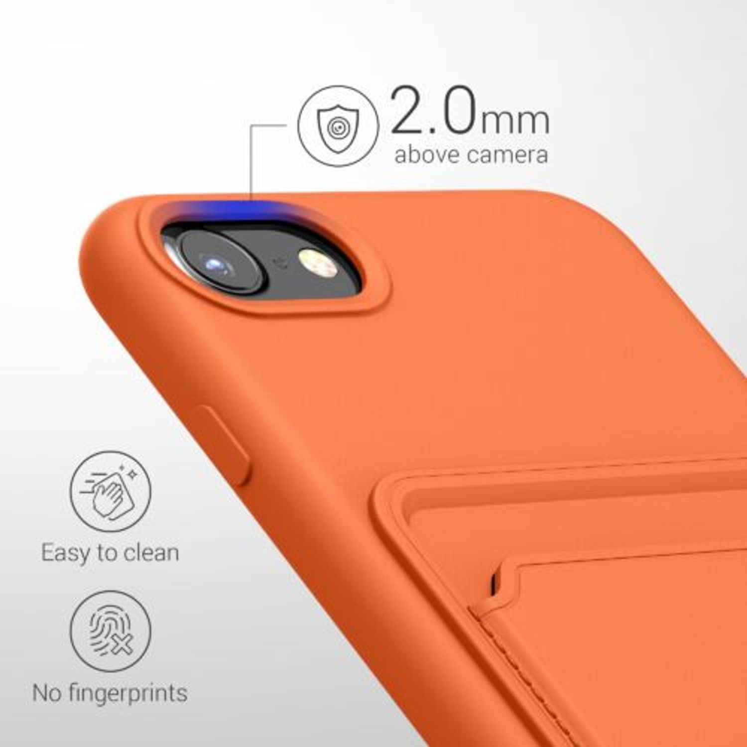 Husa pentru Apple iPhone 8/iPhone 7/iPhone SE 2, Silicon, Portocaliu, 55117.29, Kwmobile fotografia produsului View 4 L