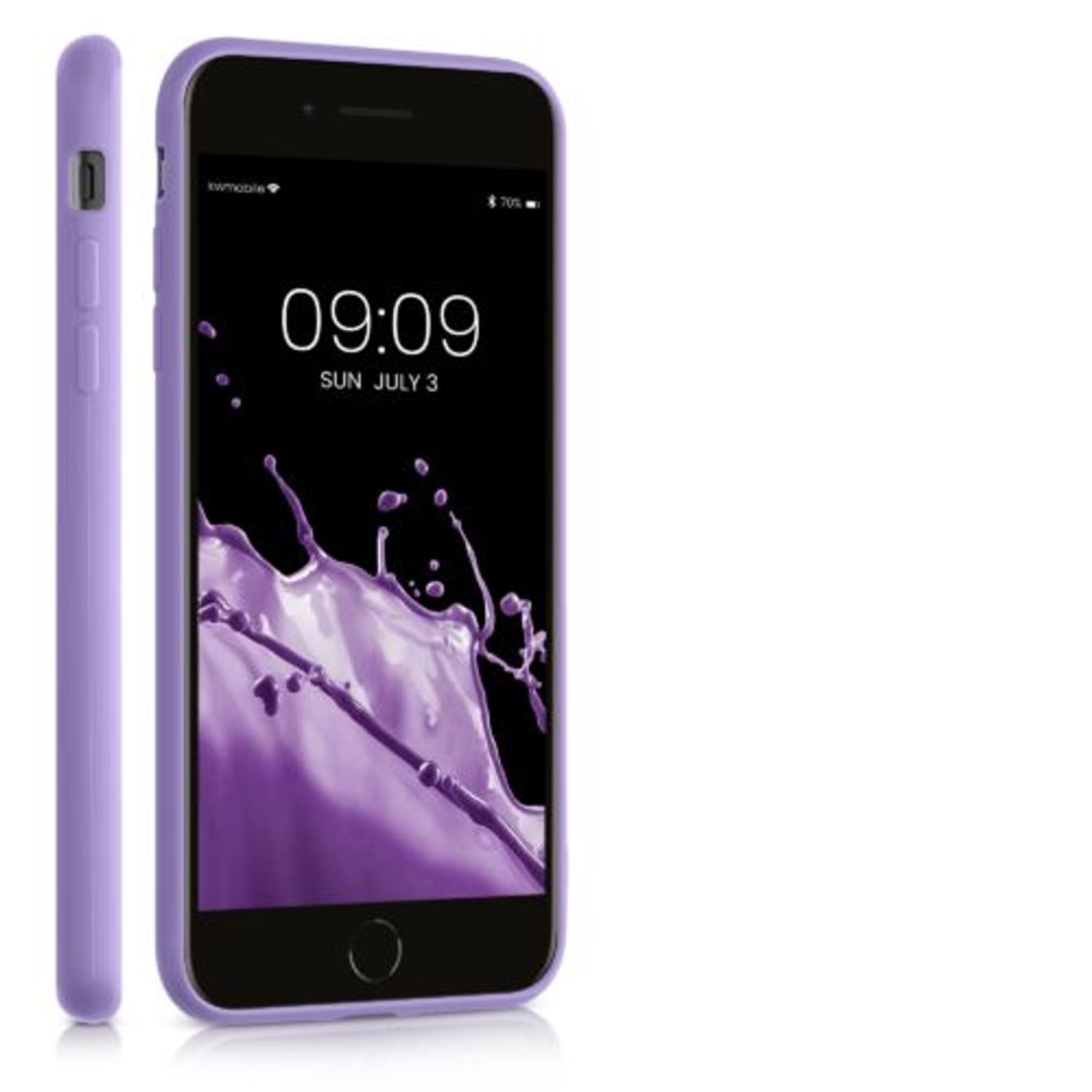 Husa pentru Apple iPhone 8 Plus/iPhone 7 Plus, Silicon, Mov, 49102.222, Kwmobile fotografia produsului View 9 L
