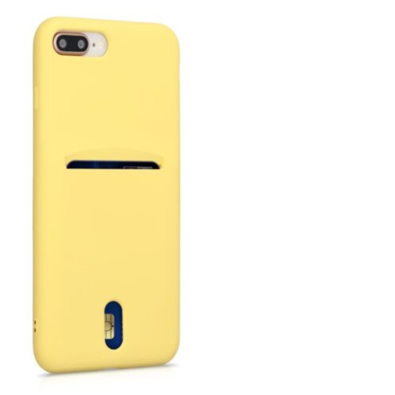 Husa pentru Apple iPhone 8 Plus/iPhone 7 Plus, Silicon, Galben, 49102.06, Kwmobile fotografia produsului View 8 L
