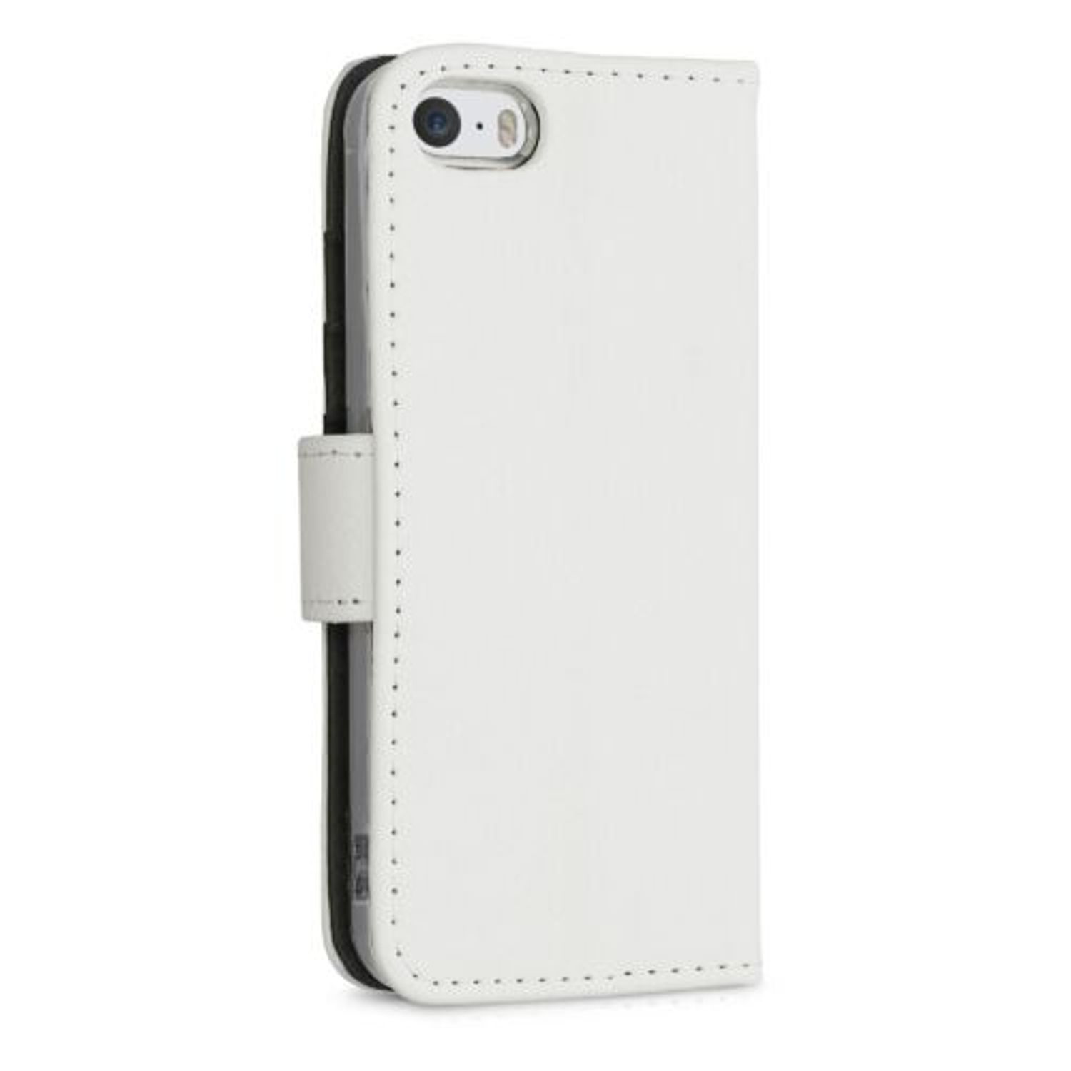 Husa pentru Apple iPhone 5s/iPhone SE, Piele ecologica, Alb, 20207.32, Kwmobile fotografia produsului View 6 L