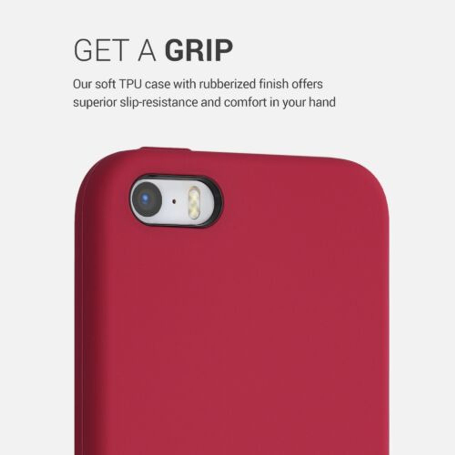 Husa pentru Apple iPhone 5s/iPhone SE, Silicon, Rosu, 42766.229, Kwmobile fotografia produsului View 4 L