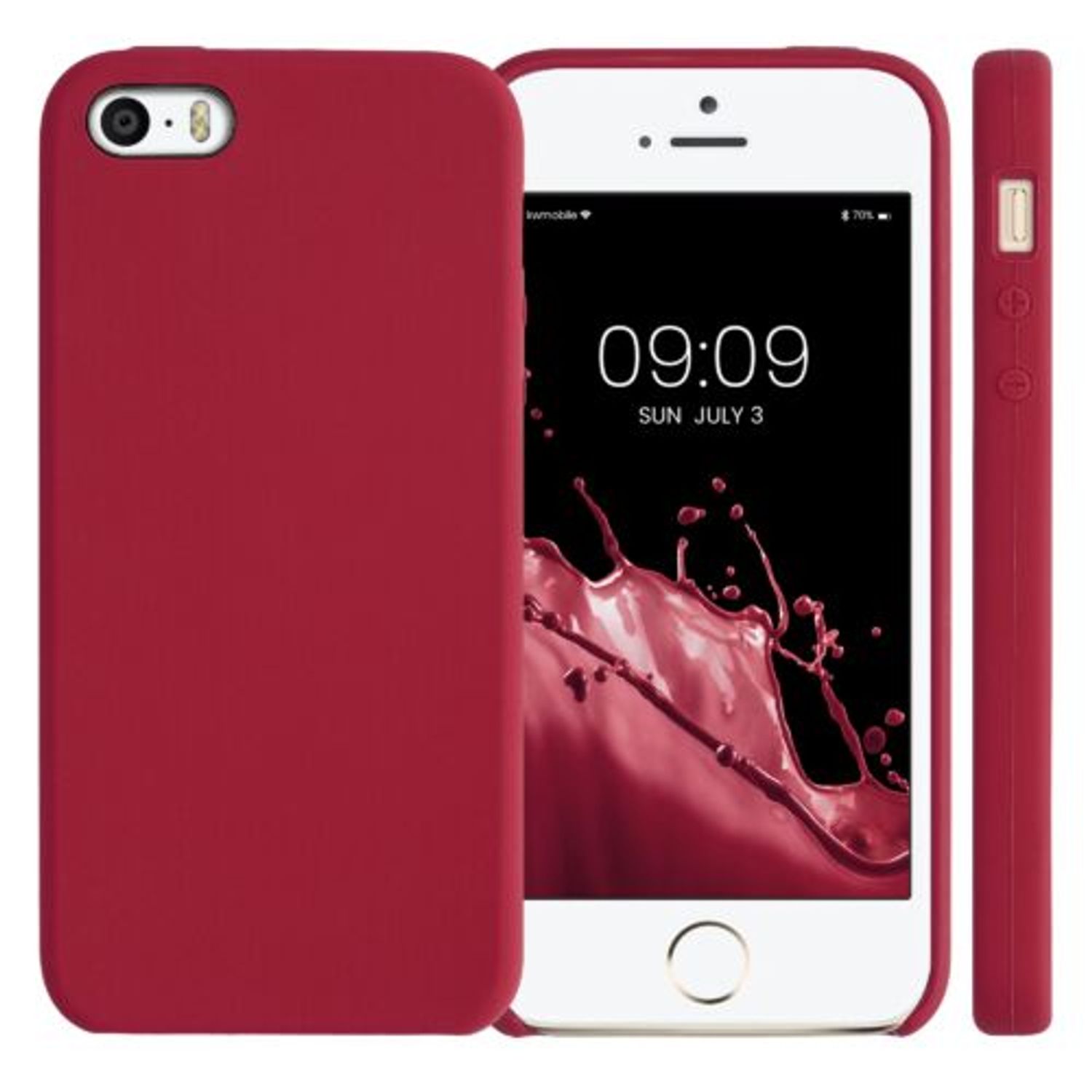Husa pentru Apple iPhone 5s/iPhone SE, Silicon, Rosu, 42766.229, Kwmobile fotografia produsului View 2 L