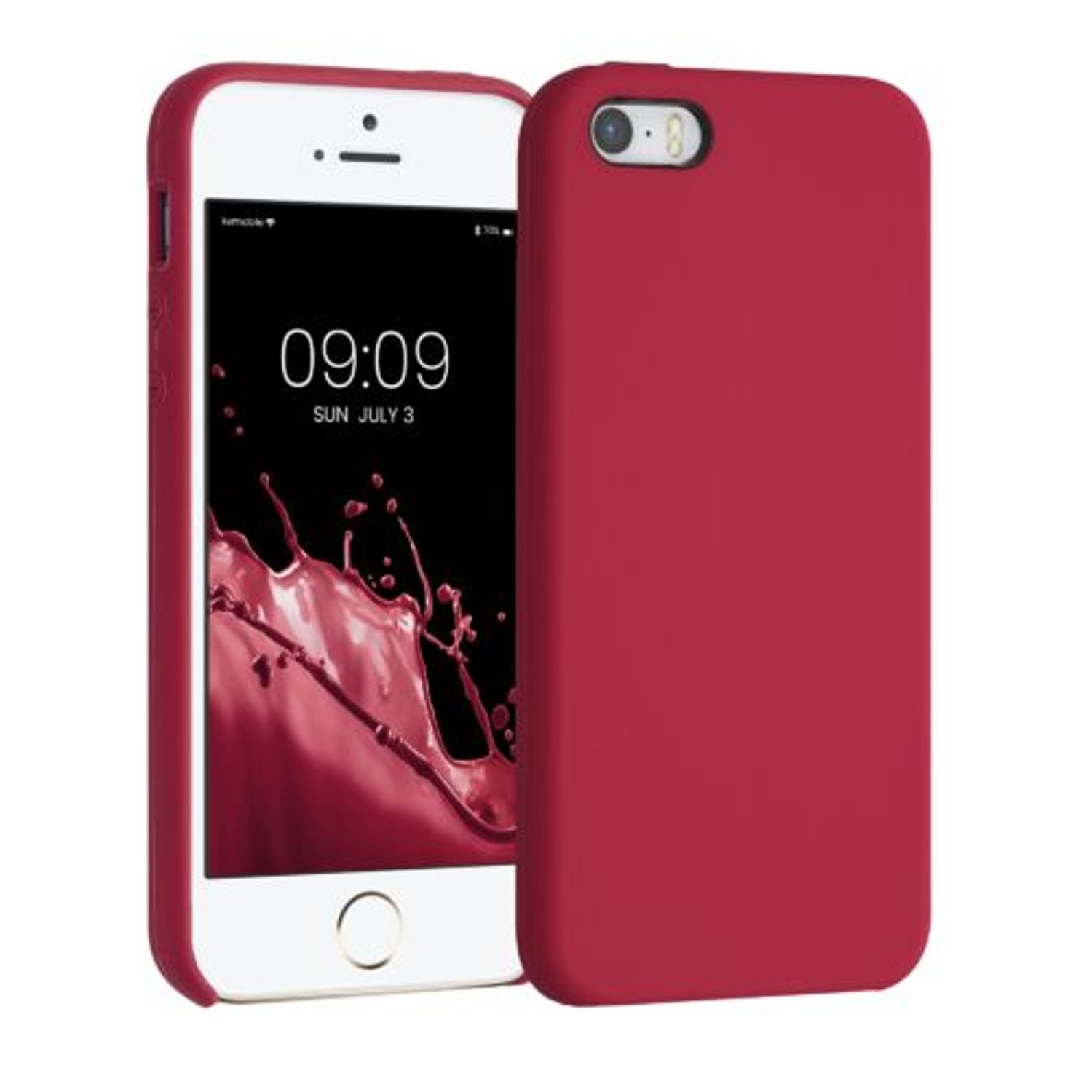 Husa pentru Apple iPhone 5s/iPhone SE, Silicon, Rosu, 42766.229, Kwmobile fotografia produsului