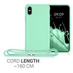 Husa pentru Apple iPhone X/iPhone XS, Silicon, Verde, 49915.71, Kwmobile fotografia produsului View 4 S