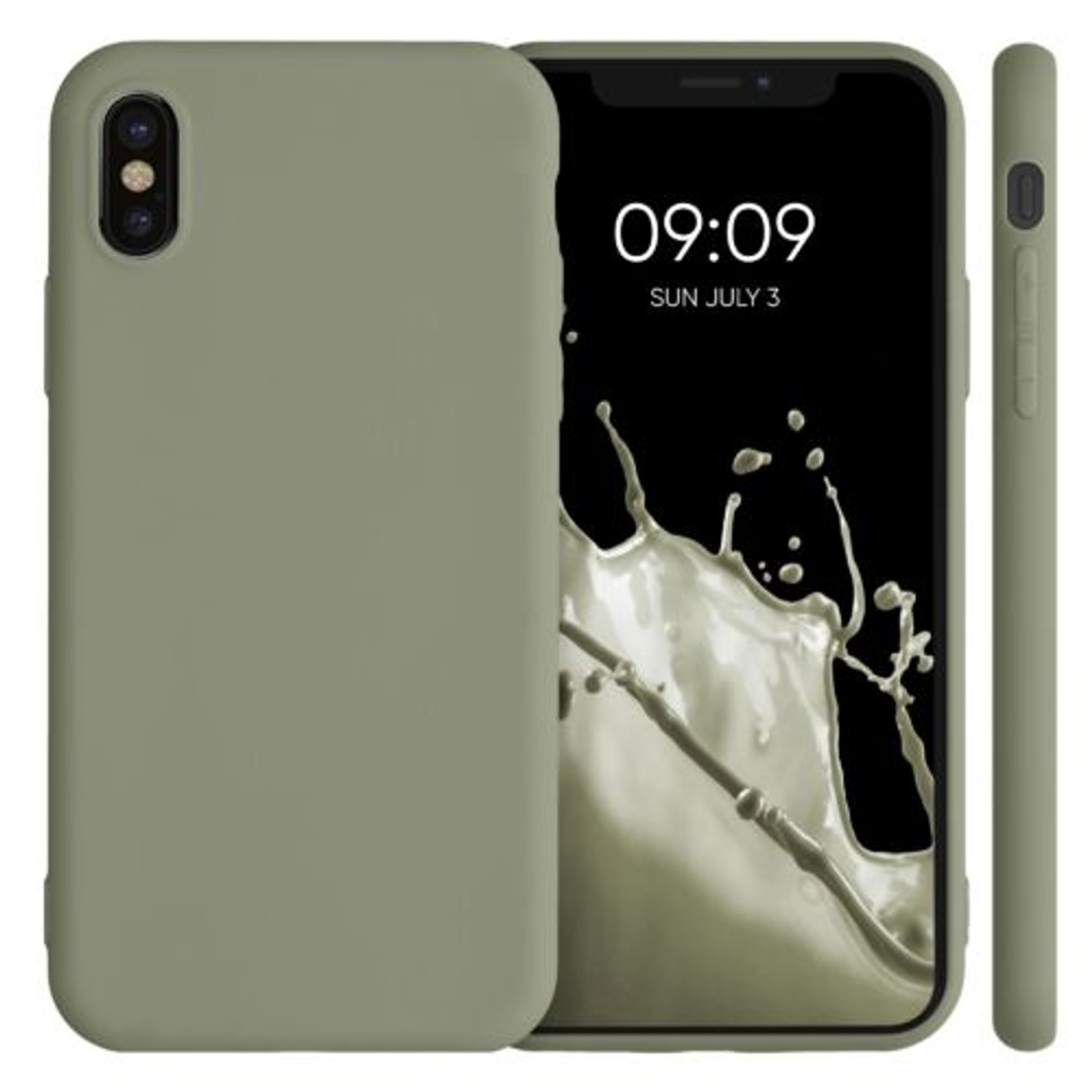 Husa pentru Apple iPhone X/iPhone XS, Silicon, Verde, 42492.172, Kwmobile fotografia produsului View 2 L