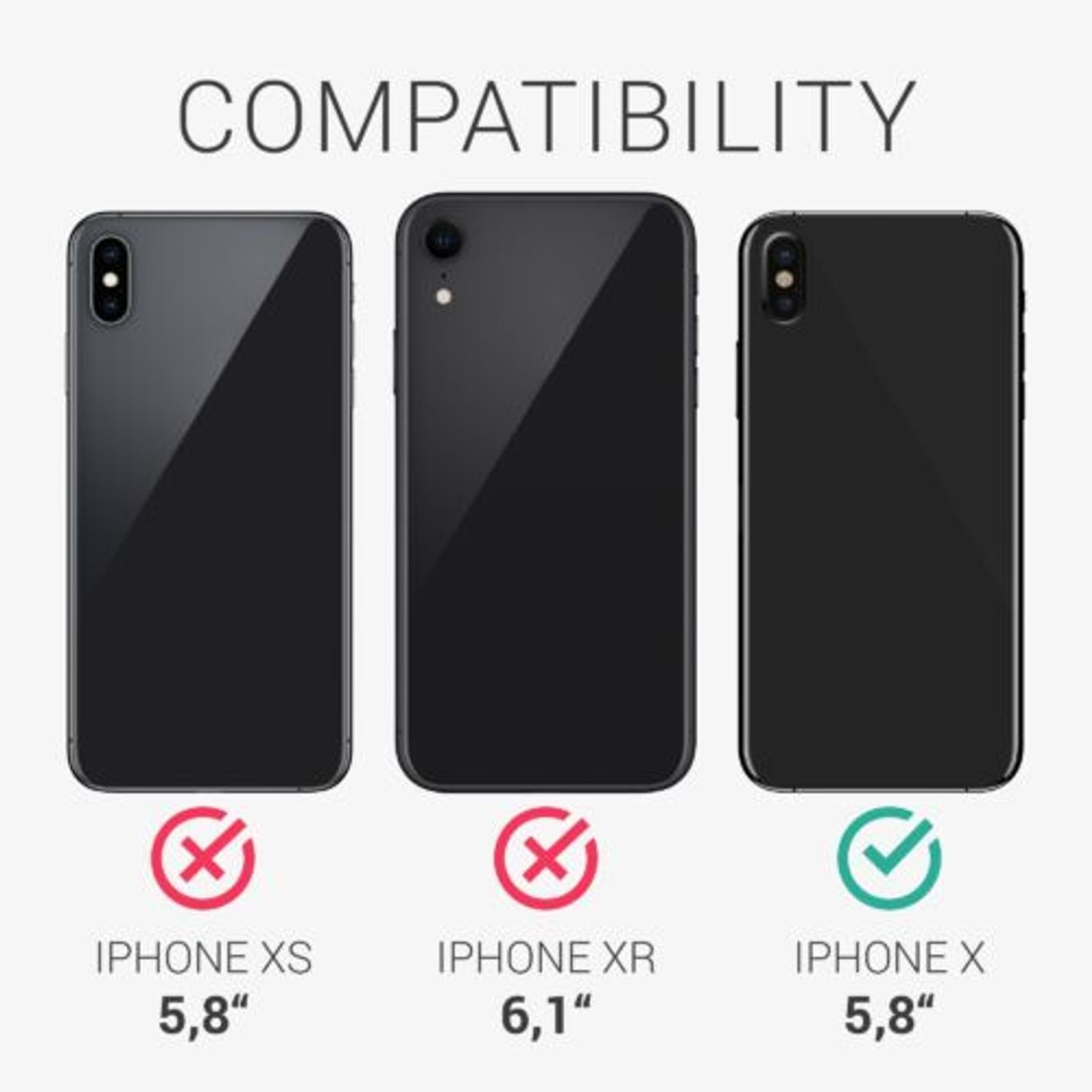 Husa pentru Apple iPhone X/iPhone XS, Silicon, Alb, 42492.02, Kwmobile fotografia produsului View 5 L