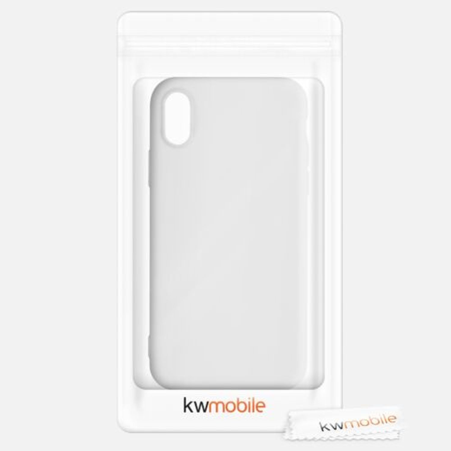 Husa pentru Apple iPhone X/iPhone XS, Silicon, Alb, 42492.02, Kwmobile fotografia produsului View 6 L