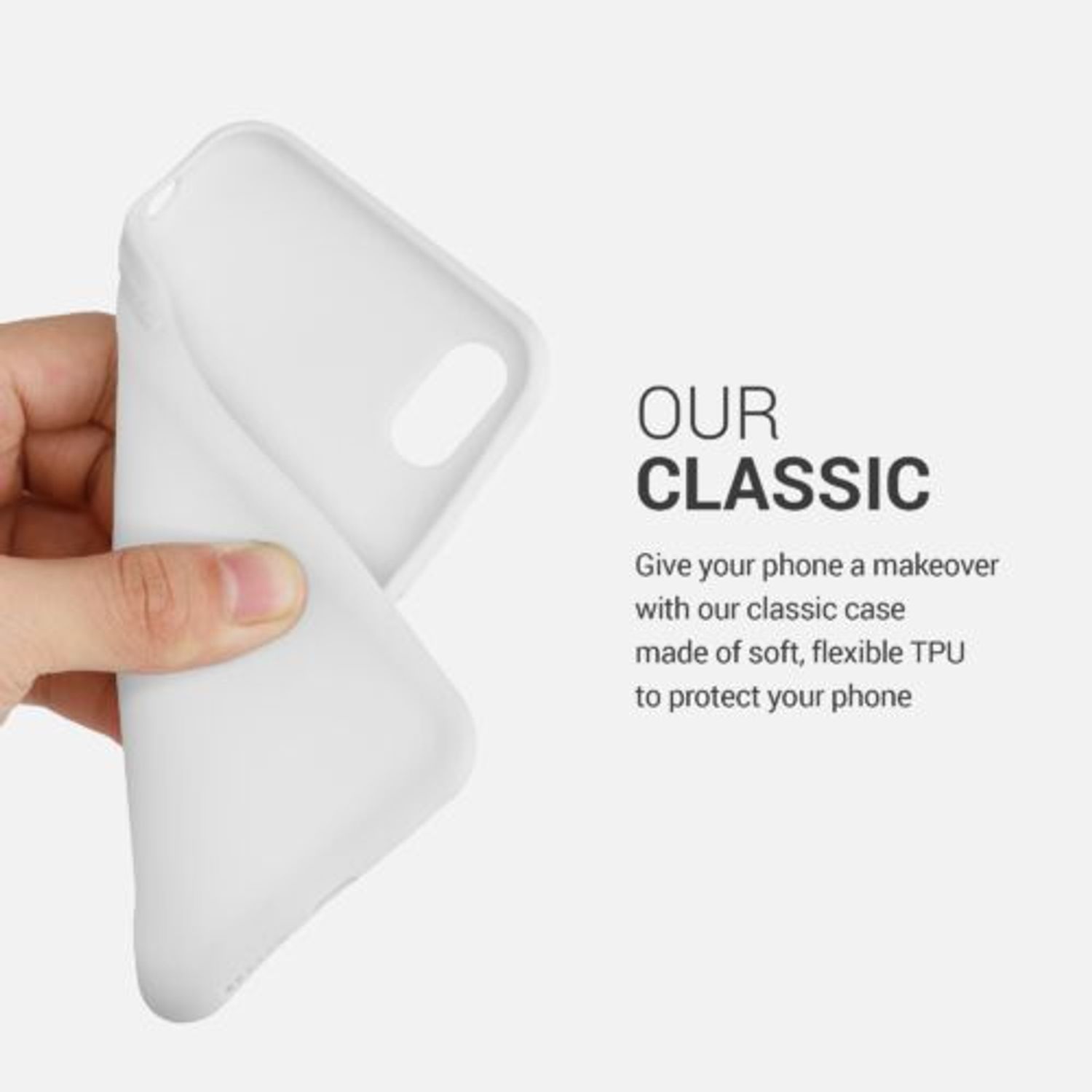 Husa pentru Apple iPhone X/iPhone XS, Silicon, Alb, 42492.02, Kwmobile fotografia produsului View 4 L