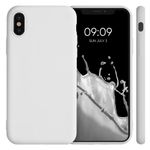 Husa pentru Apple iPhone X/iPhone XS, Silicon, Alb, 42492.02, Kwmobile fotografia produsului View 2 S