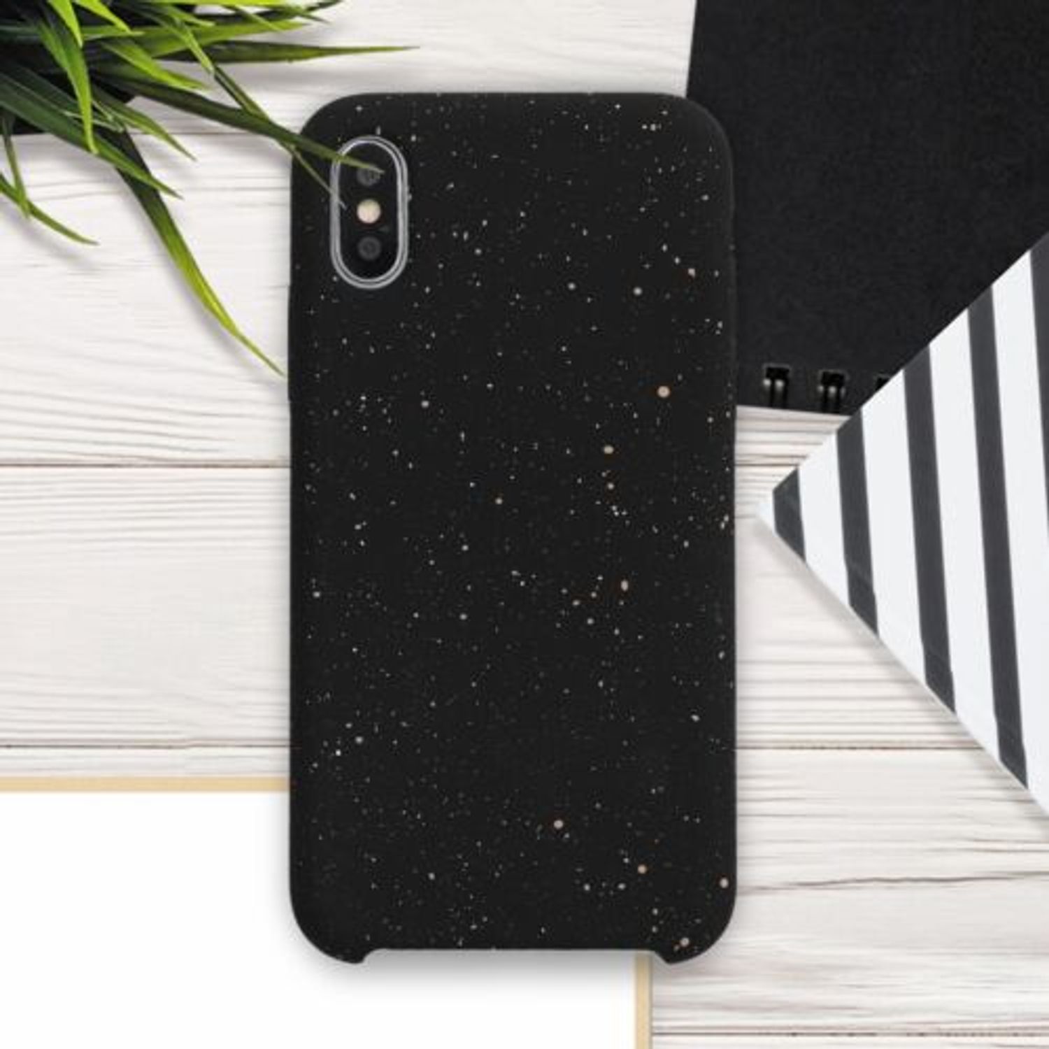 Husa pentru Apple iPhone X/iPhone XS, Silicon, Negru, 49558.02, Kwmobile fotografia produsului View 3 L