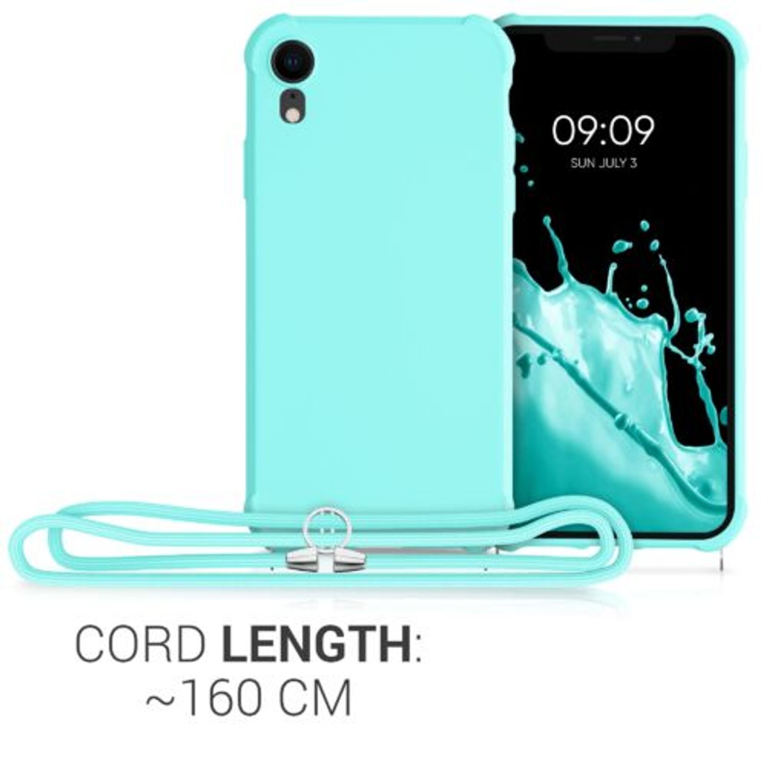 Husa pentru Apple iPhone XR, Silicon, Verde, 49917.23, Kwmobile fotografia produsului View 4 L